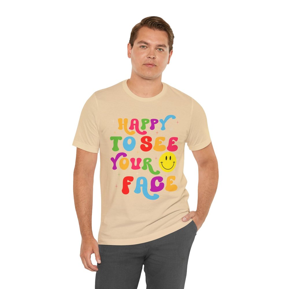 Happy to See Your Face Shirt Back to School Teacher Tee, Teacher Life Shirt, Teacher Appreciation Gift, New Teacher tee