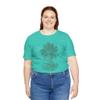 Tree Shirt Gnarled Tree Mens Graphic Tee, Unique Tree of Life Shirt, for Him, Artistic Nature Tee Teal view 1