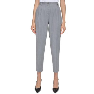 Calvin Klein Womens Pleated Trouser Pants Gray 16