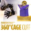 Franklin Sports MLB Batting Gloves - Infinite Powerstrap Baseball + Softball Batting Gloves -Durable Full Wrap Cage Practice - Reinforced Wrist + Heavy Duty Leather - Adult X-Large - Purple + Gold view 4