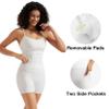 RXRXCOCO Cross Back Workout Sets for Women 2 Piece Padded Halter Tank Tops Hidden Scrunch Butt Booty Shorts with Pockets White Large view 3