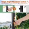 Giantex Portable Basketball Hoop Outdoor - 7.4-10 FT Height Adjustable Basketball Goal System w/ 44 Inch Shatterproof PC Backboard, Fillable Base, Basketball Hoop Indoor for Adults, Backyard, Driveway view 2
