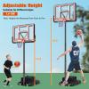 Giantex Portable Basketball Hoop Outdoor - 7.4-10 FT Height Adjustable Basketball Goal System w/ 44 Inch Shatterproof PC Backboard, Fillable Base, Basketball Hoop Indoor for Adults, Backyard, Driveway view 3