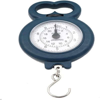 10kg Portable Mini Dial Luggage Scale Multifunction Hanging Measure Balance Fish Hook Weighing