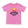 Girls, Wilderness Explorer Sunset, Pink T-Shirt view 1