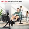 Air Resistance Rower Machine with Max Resistance of 66 LBS, Durable Metal Frame Row Machine, 16 Levels of Adjustable Resistance, Rowing Machines for Home with an Ergonomicall Designed Seat view 3