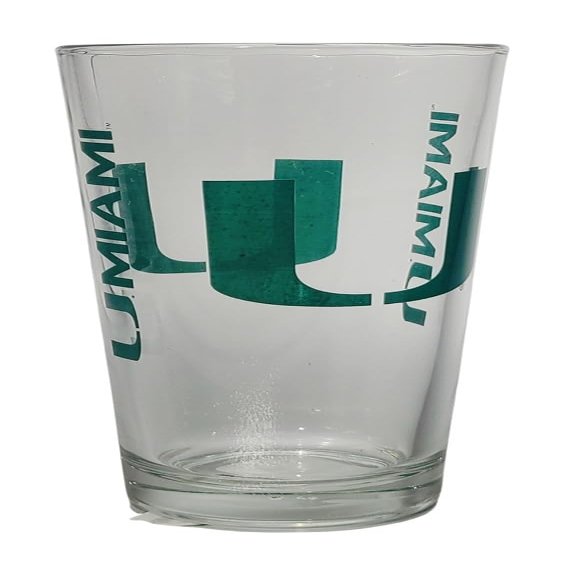 Logo Brands NCAA Game Day 16oz Pint Glass (Miami Hurricanes)