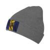 Silk Style Flag of Barbados Beanie Hat Acrylic Knit Warm Winter Hats for Women Men Skull Cap Deep Heather view 1