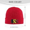 Silk Style Flag of Belgium Beanie Hat Acrylic Knit Warm Winter Hats for Women Men Skull Cap Red view 4