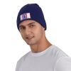 ZKLCRYTR Benton City Ar Flag Beanie Hat Acrylic Knit Warm Winter Hats for Women Men Skull Cap Navy Blue view 2
