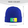 ZKLCRYTR Beloit Flag Beanie Hat Acrylic Knit Warm Winter Hats for Women Men Skull Cap Blue view 4