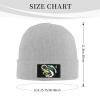 ZKLCRYTR Skull and Smoke Beanie Hat Acrylic Knit Warm Winter Hats for Women Men Skull Cap Gray view 4