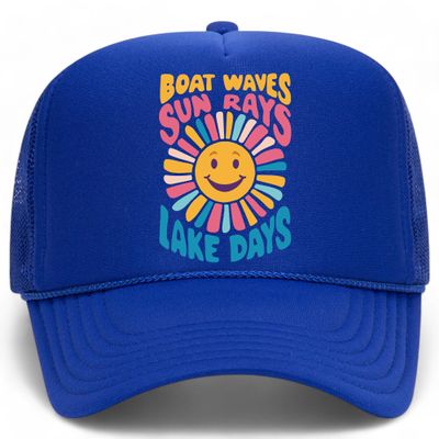 Authentic Fishing & Hunting Mesh Back Trucker Hat - The Ultimate Accessory for Outdoor Activies (US, Alpha, One Size, Cobalt Blue)