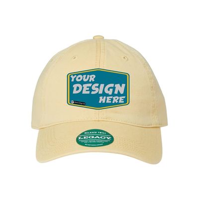 Legacy Personalized Custom Comfort Unisex Relaxed Twill Dad Hat Lemon