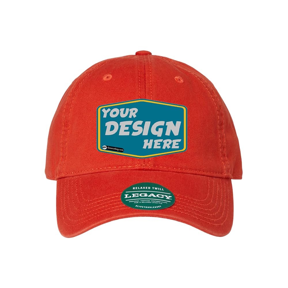 Sun Hat Winter Hat Legacy Personalized Custom Comfort Unisex Relaxed Twill Dad Hat Personalized Custom Comfort Hat Mandarin Orange