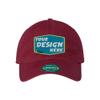 Legacy Personalized Custom Comfort Unisex Relaxed Twill Dad Hat Birthday Hat Bucket Hat Wool Hat Burgundy view 1
