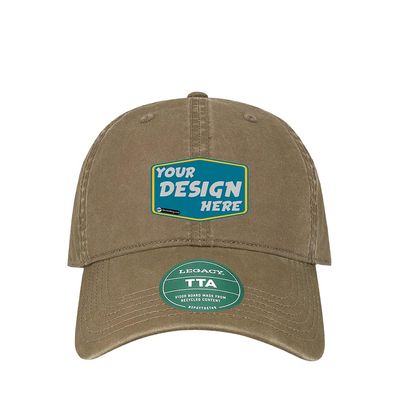 Legacy Personalized Custom Comfort Unisex Terra Twill Cap Light Brown