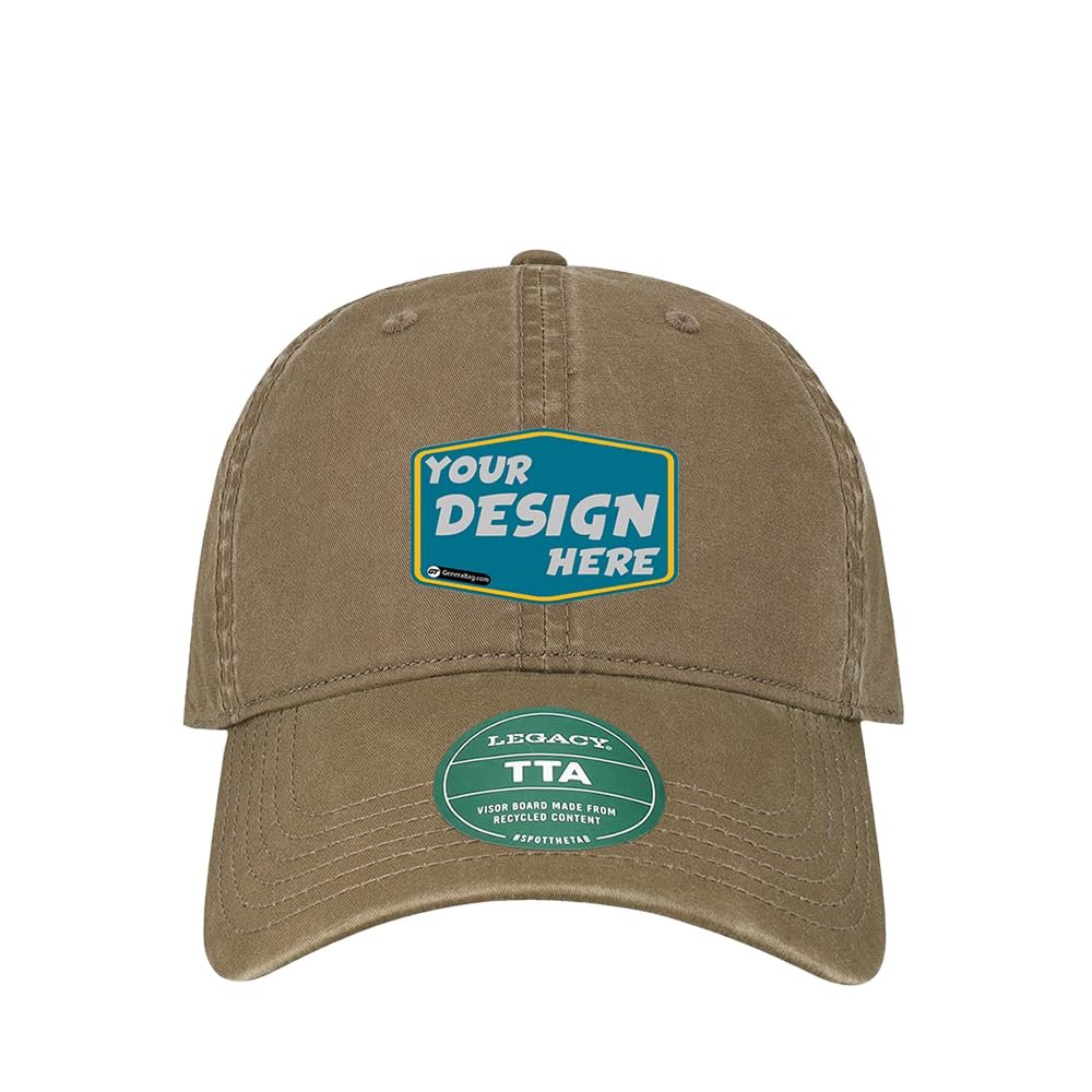 Legacy Personalized Custom Comfort Unisex Terra Twill Cap Light Brown