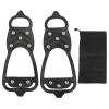 Alomejor Rubber Thermoplastic Elastomer Crampons with 8 Teeth Ice Shoe Grips Traction Cleats for Walking Jogging Hiking Climbing (M) view 1