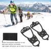 Alomejor Rubber Thermoplastic Elastomer Crampons with 8 Teeth Ice Shoe Grips Traction Cleats for Walking Jogging Hiking Climbing (M) view 2