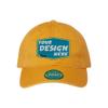 Sun Hat Winter Hat Legacy Personalized Custom Comfort Unisex Relaxed Twill Dad Hat Personalized Custom Comfort Hat Mustard view 1