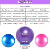 SRNSAEB Core Ball Chair for Your Office with Replacement Ball, Workout Ball Home Gym/Balance Ball Desk Chairs for Adults, to Fitness Yoga Pregnancy(Blue,55cm (21 7/10in)) view 2
