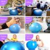 SRNSAEB Core Ball Chair for Your Office with Replacement Ball, Workout Ball Home Gym/Balance Ball Desk Chairs for Adults, to Fitness Yoga Pregnancy(Blue,55cm (21 7/10in)) view 4