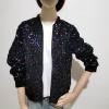 Womens Sequin Jackets Sparkly Bomber Jacket Zipper Casual Glitter Dressy Lightweight Jacket Coat Disco Party Outfit (Purple, L) view 4