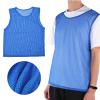12 pcs Soccer Pinnies Basketball Jersey Team Practice Vests Nylon Mesh Scrimmage for Sports Adults Youth Scrimmage Vests (Dark Blue) view 4