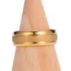 WCB1FPu 6/8mm Tungsten Rings for Men Women Electroplating 18K Gold Wedding/Birthday Ring Sizes 6-15 (10) view 2