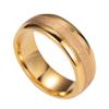 WCB1FPu 6/8mm Tungsten Rings for Men Women Electroplating 18K Gold Wedding/Birthday Ring Sizes 6-15 (10) view 3