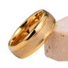 WCB1FPu 6/8mm Tungsten Rings for Men Women Electroplating 18K Gold Wedding/Birthday Ring Sizes 6-15 (10) view 4