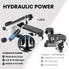 hatleues Steppers for Exercise, Mini Steppers with Resistance Bands, Upgraded Air Powered Stair Steppers with 300 Lbs Weight Loading, Super Quiet Hydraulic Step Fitness Machine with LED Monitor Black view 4