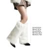 GRABAGECAN Women Furs Leg Warmer Winter Furry Long Boot Cuffs Fuzzy Party Costume for Holiday Festival Performances Play view 3