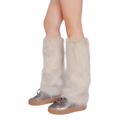GRABAGECAN Womens Furry Party Costume Faux Furs Fuzzy Long Cuffs Leg Warmers/Boot Sleeves/Boot Covers Gifts