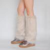 GRABAGECAN Womens Furry Party Costume Faux Furs Fuzzy Long Cuffs Leg Warmers/Boot Sleeves/Boot Covers Gifts view 3