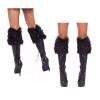 GRABAGECAN Women Furs Leg Warmer Winter Furry Long Boot Cuffs Fuzzy Party Costume for Holiday Festival Performances Play view 2
