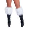 GRABAGECAN Women Furs Leg Warmer Winter Furry Long Boot Cuffs Fuzzy Party Costume for Holiday Festival Performances Play view 3