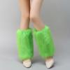 GRABAGECAN Plush Leg Warmers for Women Fuzzy Boot Covers Cuff Solid Color Furry Leg Sleeve for Winter Fashion and Costume Parties view 3
