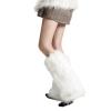 GRABAGECAN Women Furs Leg Warmer Winter Furry Long Boot Cuffs Fuzzy Party Costume for Holiday Festival Performances Play view 3