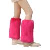 GRABAGECAN Plush Leg Warmers for Women Fuzzy Boot Covers Cuff Solid Color Furry Leg Sleeve for Winter Fashion and Costume Parties view 1