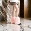 GRABAGECAN Plush Leg Warmers for Women Fuzzy Boot Covers Cuff Solid Color Furry Leg Sleeve for Winter Fashion and Costume Parties view 4