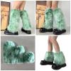 GRABAGECAN Faux Furs Leg Warmer,Warm Soft Cozy Fuzzy Leg Warmer Boot Cuffs for Women Party Costumes Boot Sleeves Boot Covers view 2
