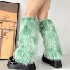 GRABAGECAN Faux Furs Leg Warmer,Warm Soft Cozy Fuzzy Leg Warmer Boot Cuffs for Women Party Costumes Boot Sleeves Boot Covers view 4