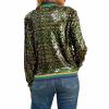 UYISJ Carnival Festival Costumes for Women Mardi Gras Sequin Jacket Front Zip Up Glitter Bomber Jackets New Orleans Outfits Mardi Gras Clothes for Women A, Purple view 4