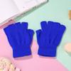 6 Pairs Unisex Half Finger Gloves Winter Stretchy Knit Mutlicolor Fingerless Gloves Short Hand Warmer With Thumb Hole view 4