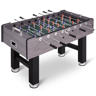 58 Inch Foosball Table Adult Size, Full Size Soccer Game Table with 2 Balls, Leg Levelers & Heavy-Duty Legs, Durable Arcade Football Table for Game Room, Home, Office, Party (58 Inch-Gray)