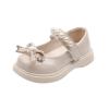 Toddler Girls Platform Mary Jane Shoes Bow Girls Dress Shoes Little Girl School Uniform Oxford Shoes for Kids Flats (Beige, 11.5 Little Child) view 1