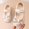 Toddler Girls Platform Mary Jane Shoes Bow Girls Dress Shoes Little Girl School Uniform Oxford Shoes for Kids Flats (Beige, 11.5 Little Child) view 3