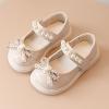 Toddler Girls Platform Mary Jane Shoes Bow Girls Dress Shoes Little Girl School Uniform Oxford Shoes for Kids Flats (Beige, 11.5 Little Child) view 4